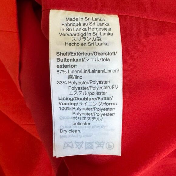 NEW J. Crew Parke Linen Blazer in Brilliant Sunset Size 10 - Picture 10 of 10